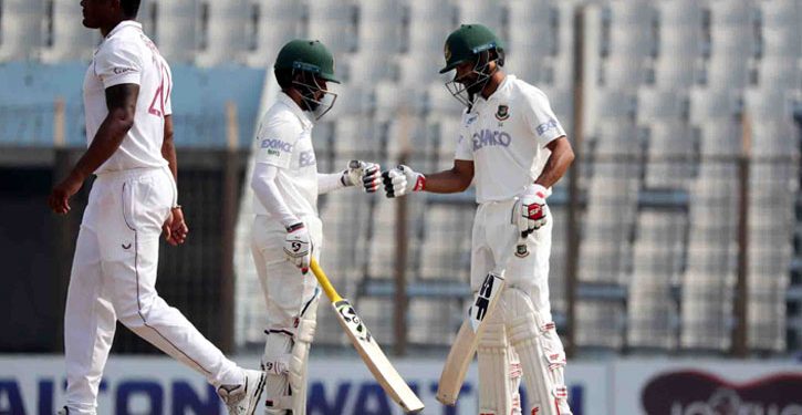 সাকিব-লিটনের ব্যাটে প্রথম দিন শেষে স্বস্তি