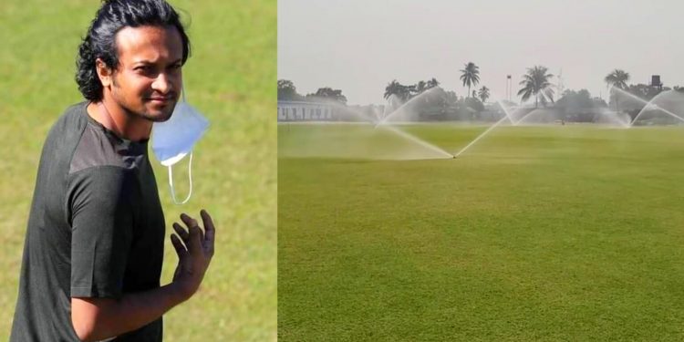 নিজের একাডেমিতে ছাত্রদের সঙ্গে সাকিব