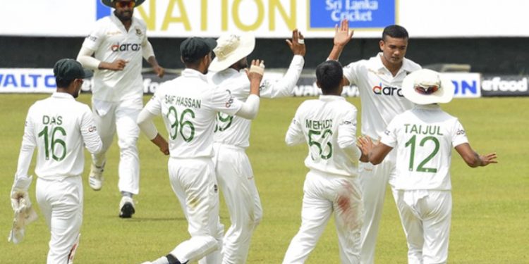 তাসকিনের চার উইকেট, শ্রীলঙ্কা থামল ৪৯৩ রানে