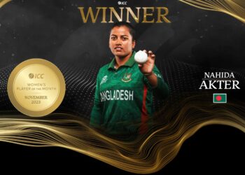 প্রথম বাংলাদেশি নারী হিসেবে আইসিসির সেরা নাহিদা