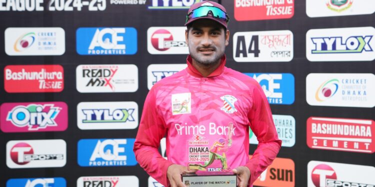 নাইমের ব্যাটিং তাণ্ডবে প্রাইম ব্যাংকের রেকর্ড, ১৭৩ রানের বড় জয়