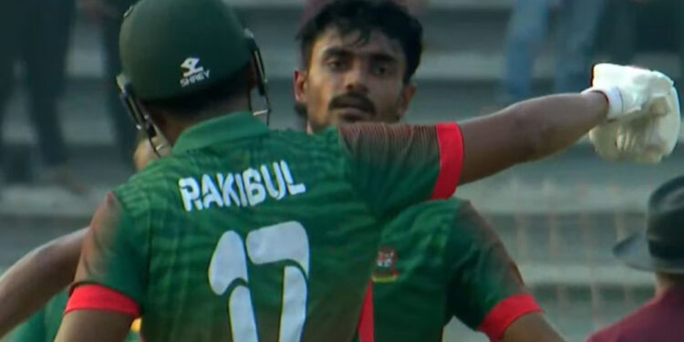 রাকিবুলের ঝড়ো ইনিংসে রোমাঞ্চকর জয়