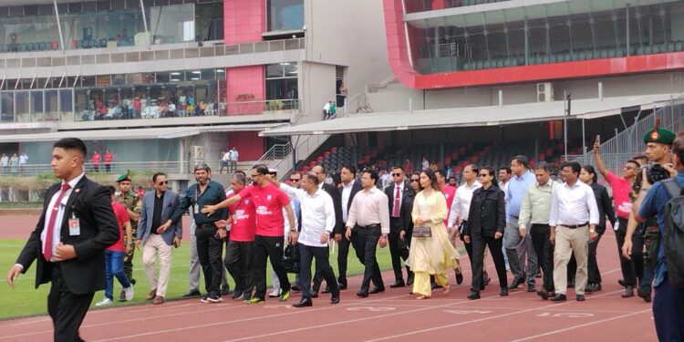 স্বাধীনতা দিবসে মাঠে প্রধানমন্ত্রী, খেলোয়াড়দের সঙ্গে কাটালেন সময়